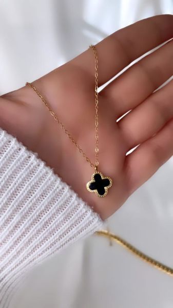 ÇELİK SEDEF TAŞLI KOLYE