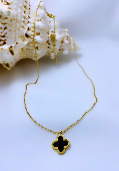 ÇELİK SEDEF TAŞLI KOLYE