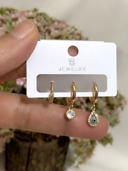 ÇELİK GÖZ KÜPE SETİ