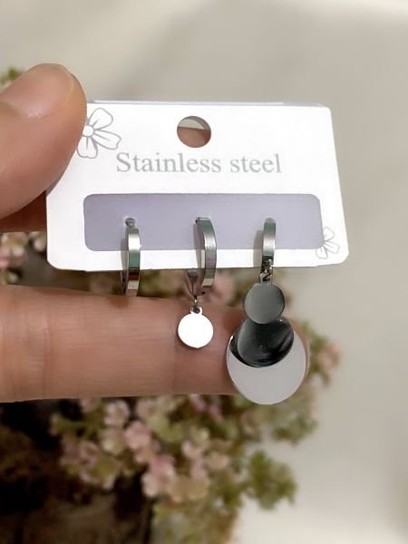 ÇELİK SHAKİRA 3 LÜ KÜPE SETİ