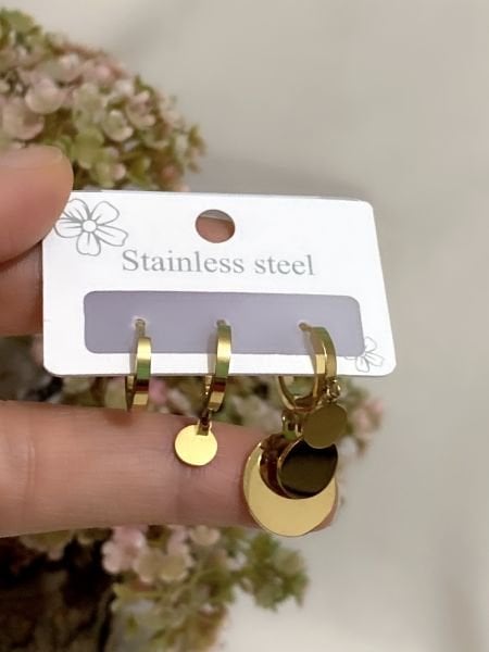 ÇELİK SHAKİRA 3 LÜ KÜPE SETİ