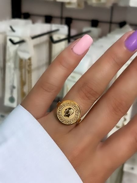 Çelik Çeyrek Ayarlanabilir Yüzük