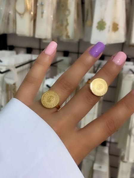 Çelik Çeyrek Ayarlanabilir Yüzük