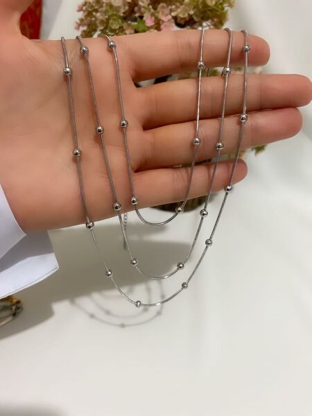 ÇELİK DORİKA ÇOKLU KOLYE