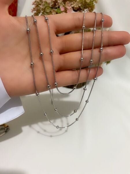 ÇELİK DORİKA ÇOKLU KOLYE