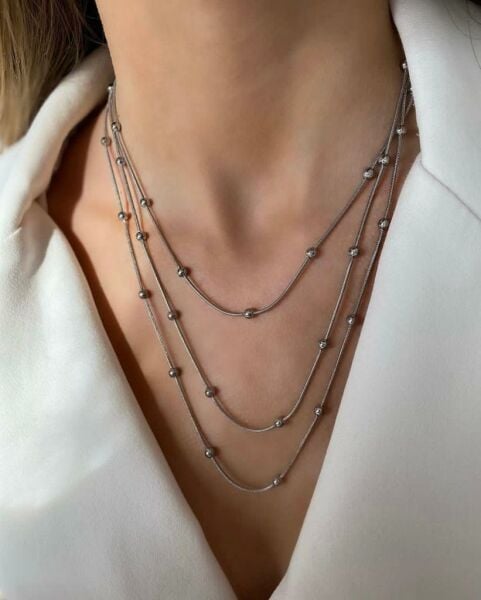 ÇELİK DORİKA ÇOKLU KOLYE