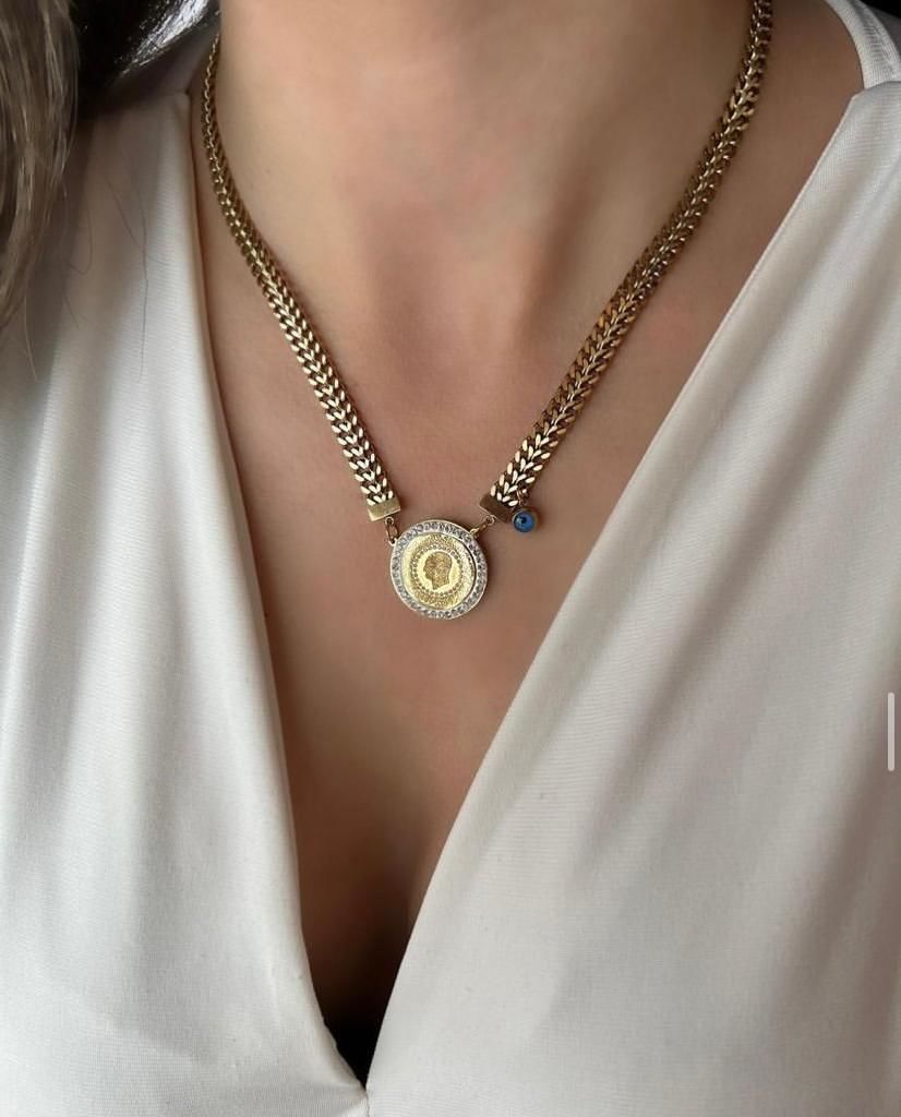 ÇELİK ÇEYREK KOLYE