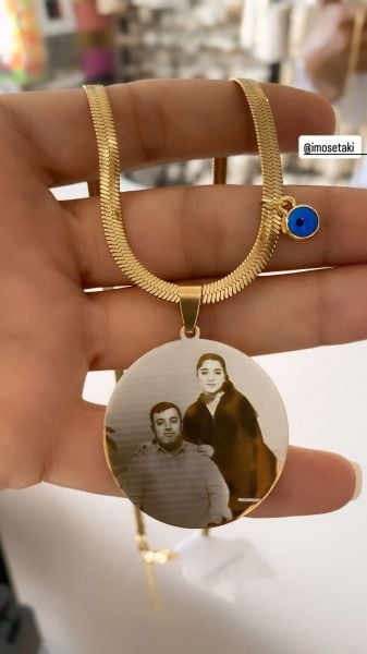 Çelik Kişiye Özel Resimli Kolye