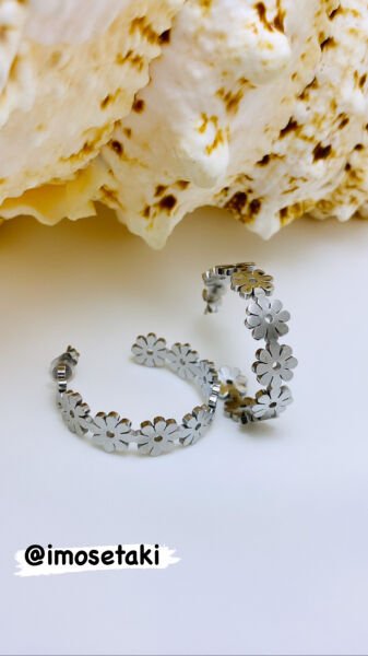 ÇELİK PAPATYA HALKA KÜPE