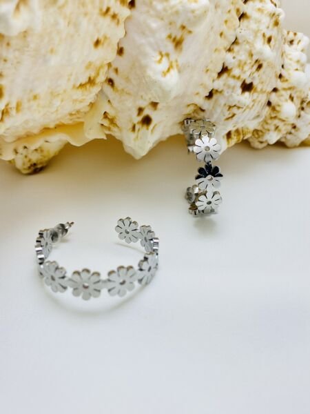 ÇELİK PAPATYA HALKA KÜPE