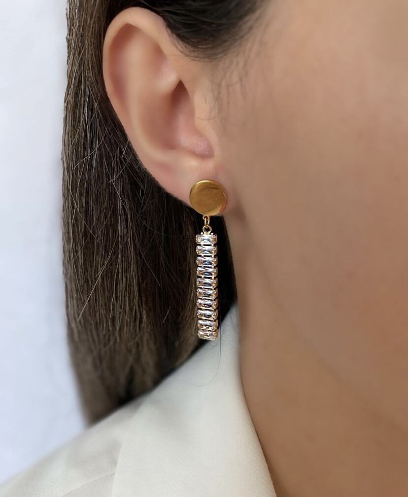 ÇELİK ZİRKON TAŞLI  KÜPE