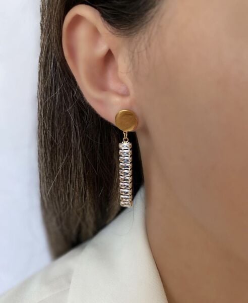 ÇELİK ZİRKON TAŞLI  KÜPE