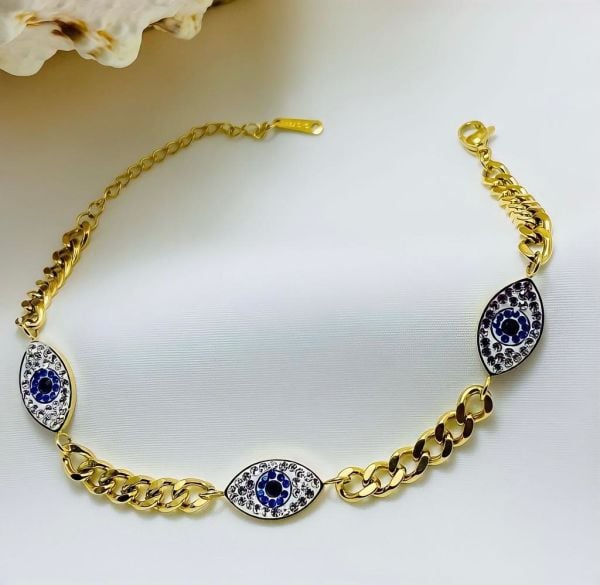 ÇELİK ZİRKON TAŞLI GÖZ BİLEKLİK