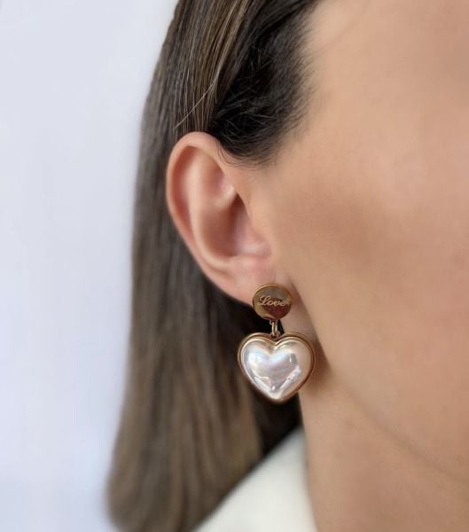 Çelik Sedef Taşlı Küpe