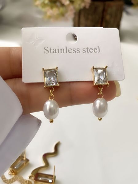 ÇELİK İNCİLİ KÜPE