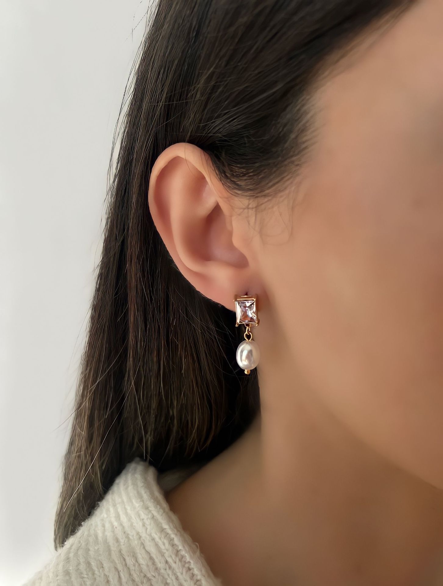 ÇELİK İNCİLİ KÜPE