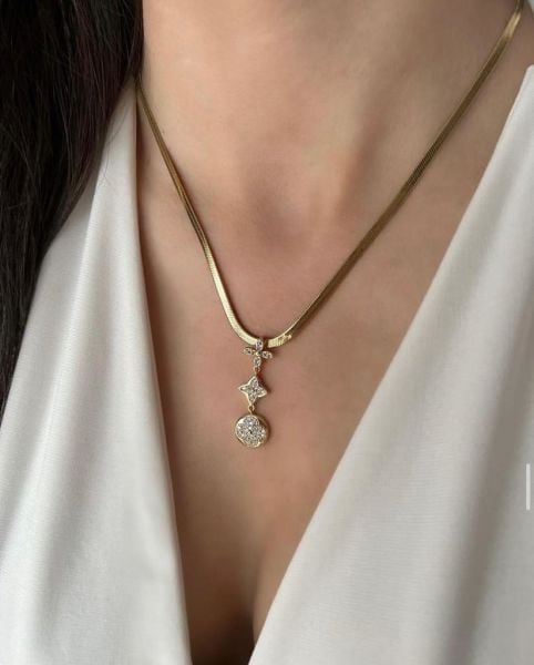 ÇELİK LOUS VUİTTON MARKA KOLYE