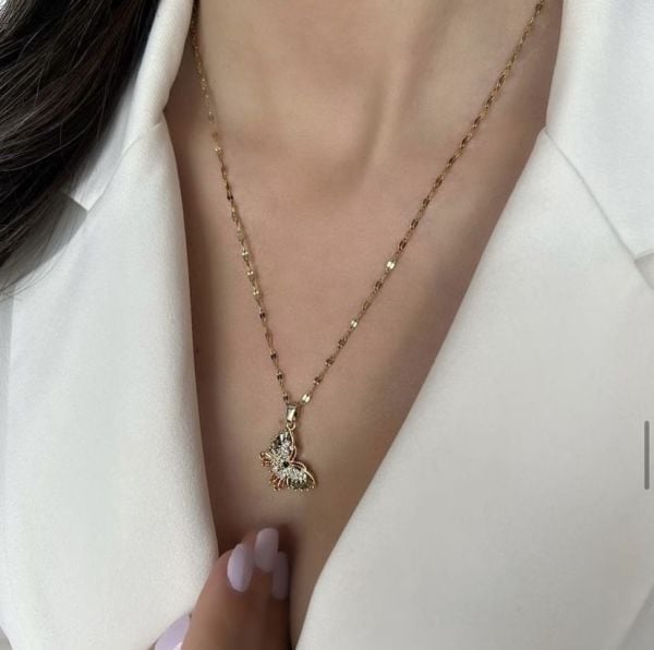 ÇELİK KELEBEK KOLYE