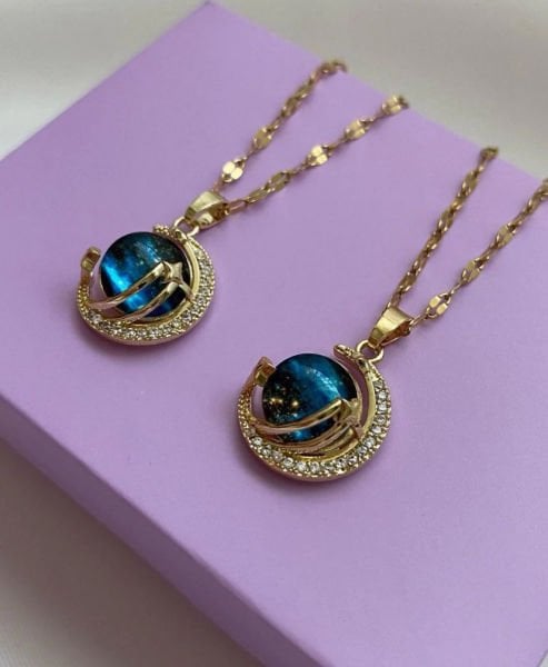 ÇELİK GEZEGEN KOLYE