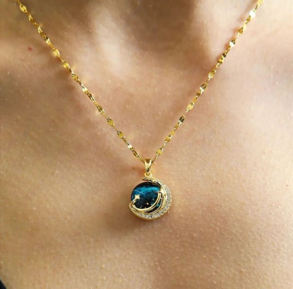 ÇELİK GEZEGEN KOLYE