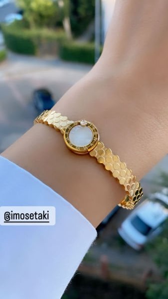 Çelik Roma Rakamlı Kelepçe Bileklik