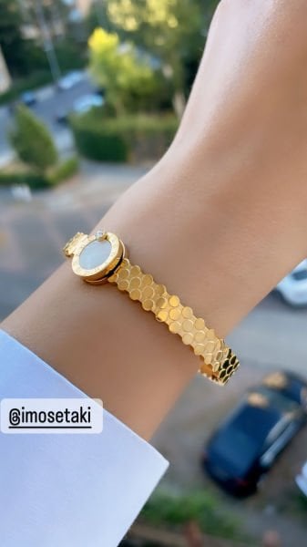 Çelik Roma Rakamlı Kelepçe Bileklik