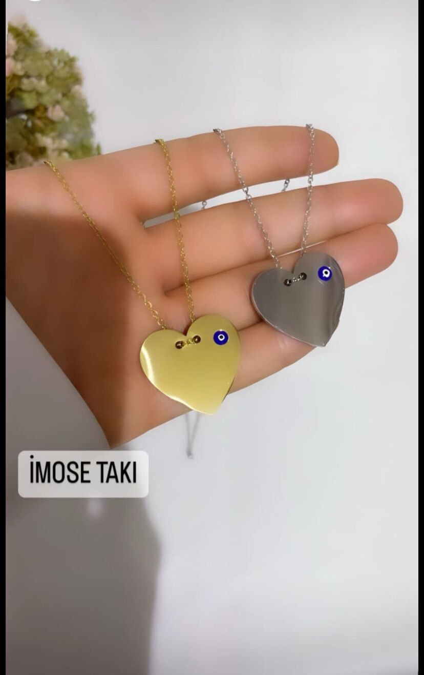 ÇELİK KİŞİYE ÖZEL İSİMLİ KALP KOLYE