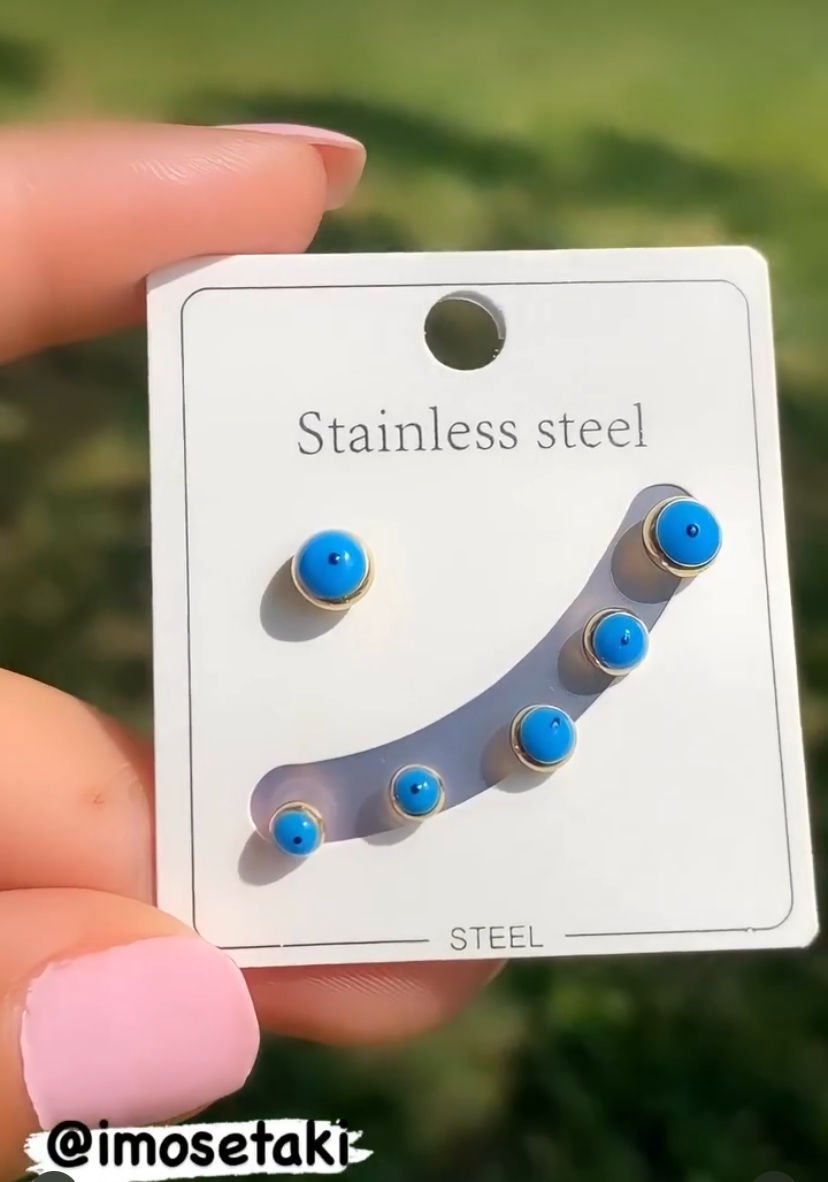 ÇELİK GÖZ ÇOKLU KÜPE SETİ