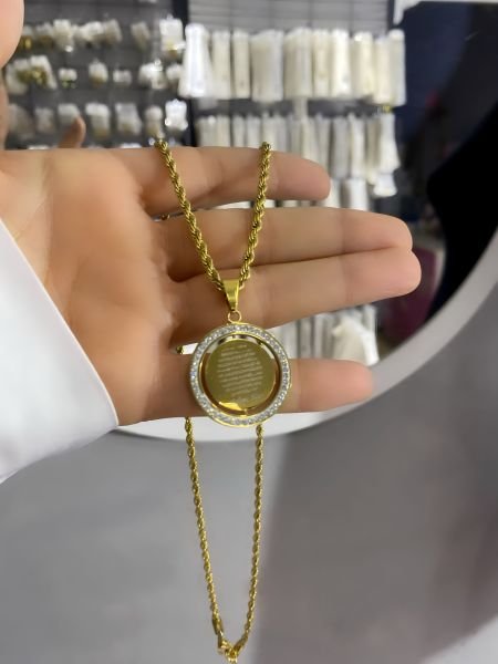 Çelik Kişiye Özel Dönen Kolye