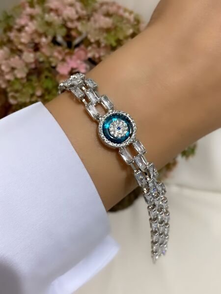 ÇELİK ZİRKON TAŞLI BİLEKLİK