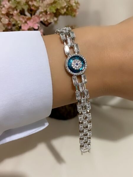 ÇELİK ZİRKON TAŞLI BİLEKLİK