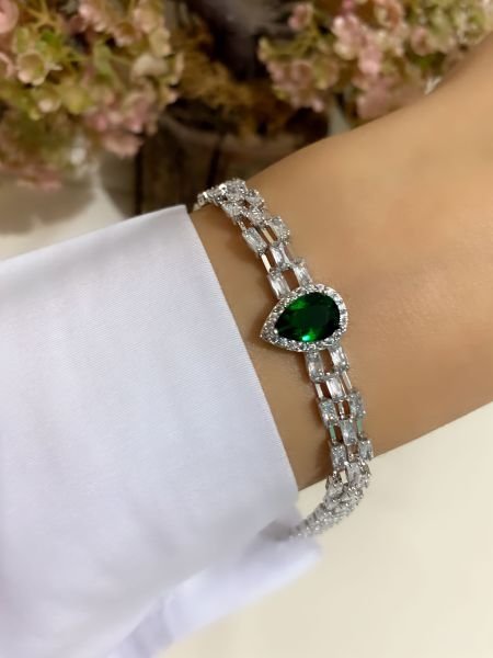 ÇELİK ZİRKON TAŞLI BİLEKLİK