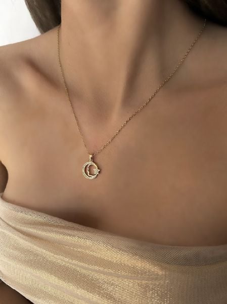 ÇELİK AY YILDIZ KOLYE