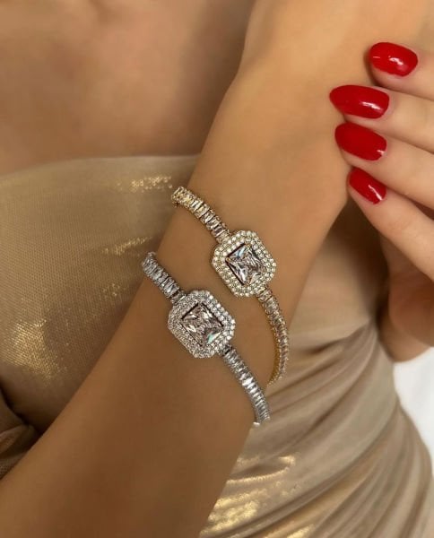 ÇELİK ZİRKON TAŞLI BİLEKLİK