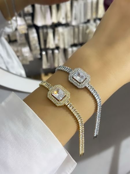 ÇELİK ZİRKON TAŞLI BİLEKLİK