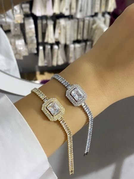 ÇELİK ZİRKON TAŞLI BİLEKLİK