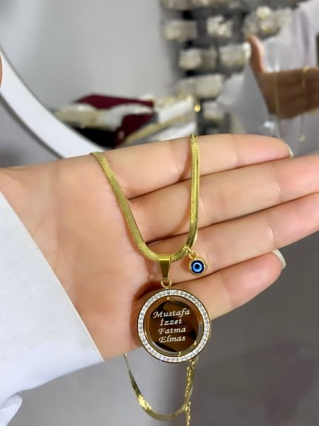 ÇELİK KİŞİYE ÖZEL DÖNEN KOLYE