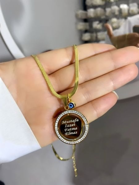 ÇELİK KİŞİYE ÖZEL DÖNEN KOLYE