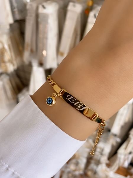 Çelik Kişiye Özel Çocuk Künyesi