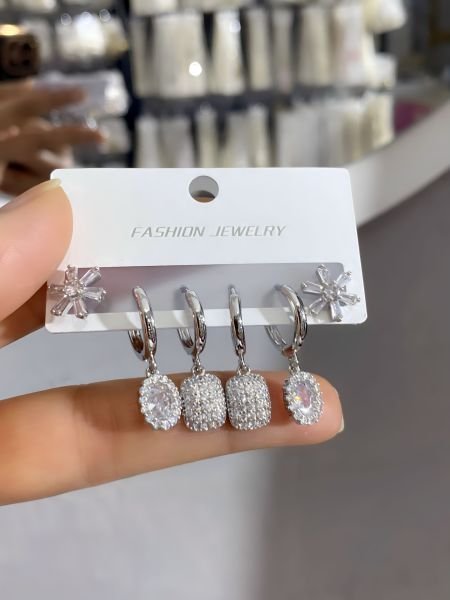 ÇELİK ÇOKLU KÜPE SETİ