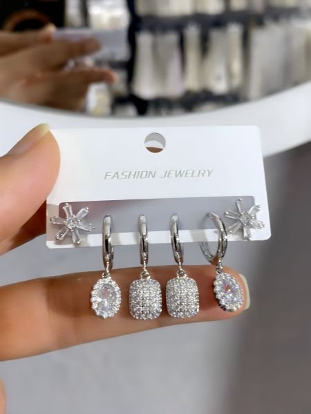 ÇELİK ÇOKLU KÜPE SETİ