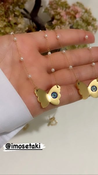 ÇELİK KİŞİYE ÖZEL İSİMLİ KELEBEK KOLYE