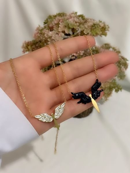 ÇELİK ZİRKON TAŞLI MİKAİL MELEĞİ KOLYESİ