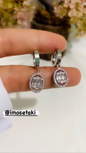 ÇELİK ZİRKON TAŞLI BAGET KÜPE