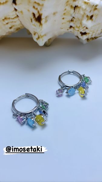 RENKLİ ZİRKON TAŞLI  ŞHAKIRA KÜPE