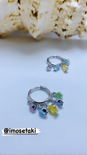 RENKLİ ZİRKON TAŞLI  ŞHAKIRA KÜPE