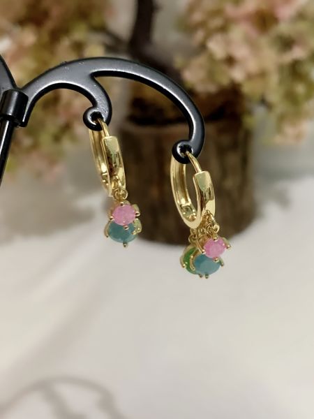 RENKLİ ZİRKON TAŞLI  ŞHAKIRA KÜPE