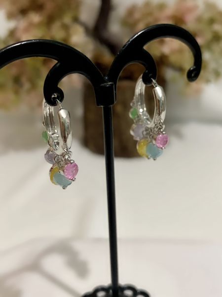 RENKLİ ZİRKON TAŞLI  ŞHAKIRA KÜPE