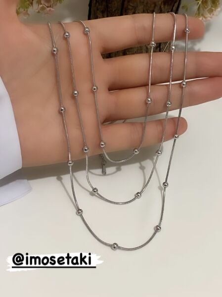 ÇELİK ÇOKLU ZİNCİR DORİKA KOLYE