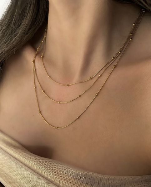 ÇELİK ÇOKLU ZİNCİR DORİKA KOLYE